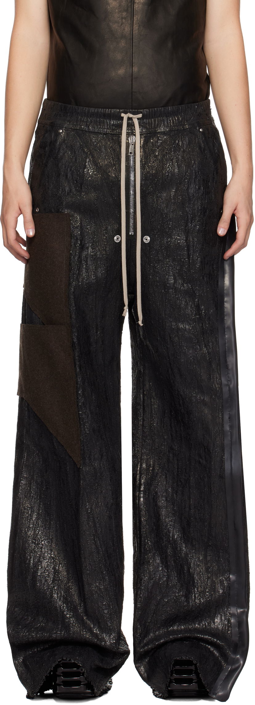 Jeans Rick Owens Wide Bela Jeans Svart | RR02D6307 BMTWTY