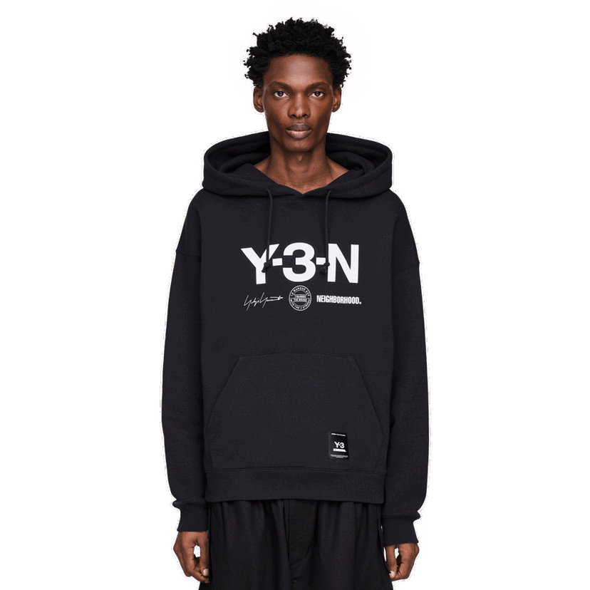 Sweatshirt adidas Originals Y-3 x NEIGHBORHOOD Graphic Hoodie Svart | JW7004
