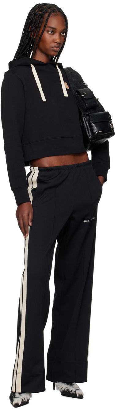 Sweatshirt Palm Angels Palm Angels Cropped Hoodie with Bear Patch Svart | PWBB075S25FLE0021060, 3