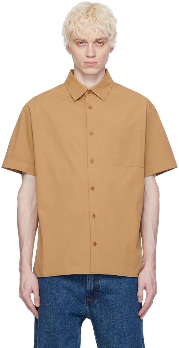 Skjorta A.P.C. Ross Shirt Beige | COGWI-H12541