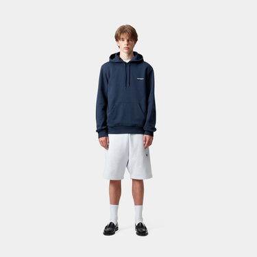 Sweatshirt Carhartt WIP Carhartt WIP Hooded Script Embroidery Sweatshirt Mörkblå | I035392_25, 2