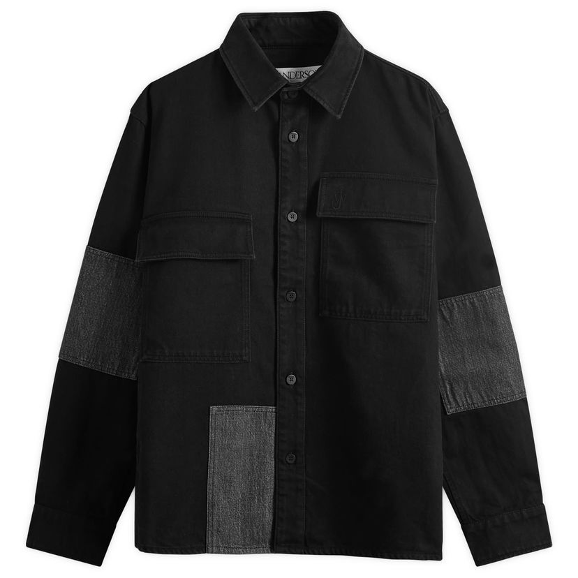 Jacka JW Anderson Patchwork Overshirt Svart | DS0008-PG1594-999