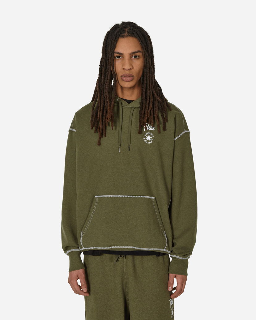 Sweatshirt Converse Patta Gold Standard Hoodie Utility Green Heather Grön | 10026928-A01