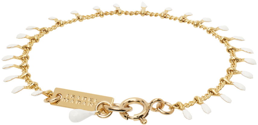 Armband ISABEL MARANT Gold Chain Bracelet With White Charms Vit | BR0003FA-A3B01B, 1