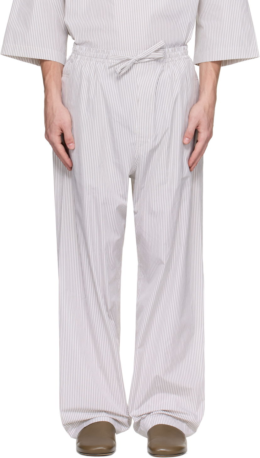 Pyjamas LEMAIRE Lemaire Striped Pyjama Trousers Vit | PA1211 LF1409