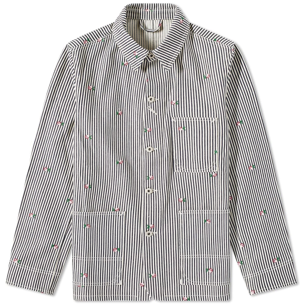 Jacka KENZO PARIS Rinse Striped Workwear Denim Jacket Flerfärgad | FD55DV1026J1-DM, 0