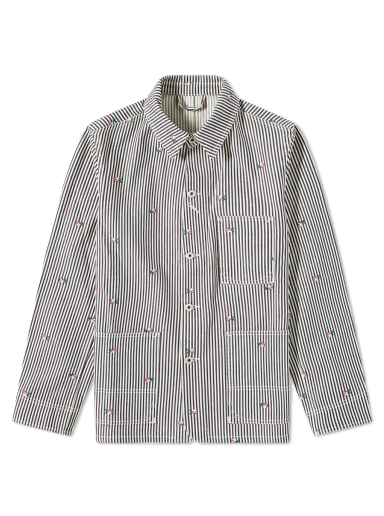Jacka KENZO PARIS Rinse Striped Workwear Denim Jacket Flerfärgad | FD55DV1026J1-DM