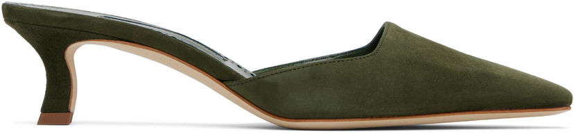 Skovård Manolo Blahnik Manolo Blahnik Moiramu Suede Mules Grön | 225-1957-0003