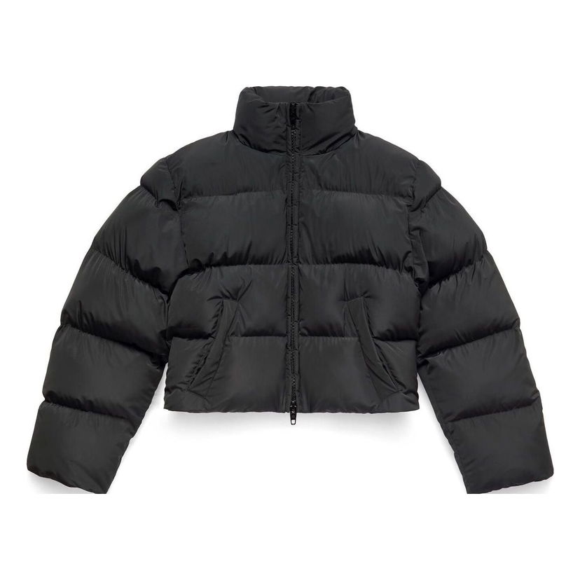 Pufferjacka Balenciaga Shrunk Puffer Jacket Svart | 751101TYD361000