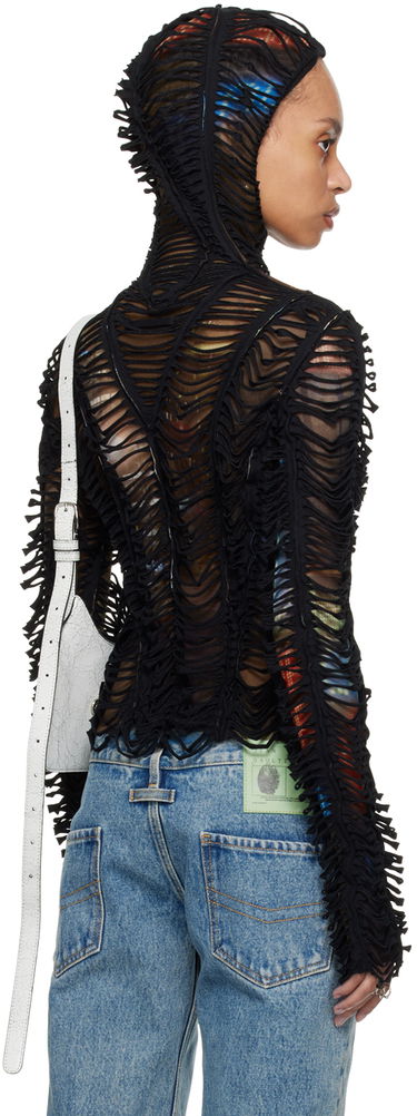 Sweatshirt Jean Paul Gaultier Shayne Oliver Edition 'The Slashed City' Hoodie Top Svart | 24/27-U-SW037-T551-60405030, 2