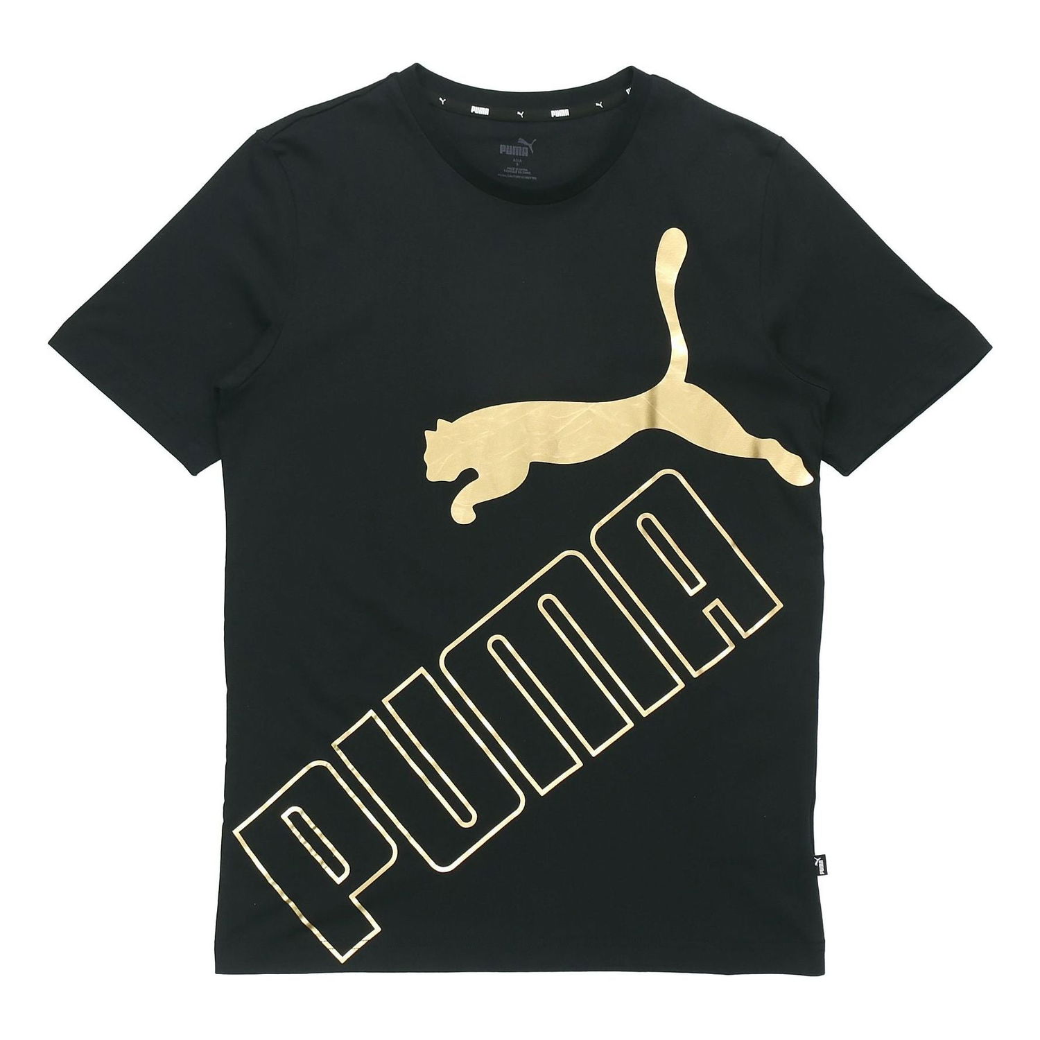 T-shirt Puma Big Logo Printed Short Sleeve T-Shirt Svart | 586464-60, 0