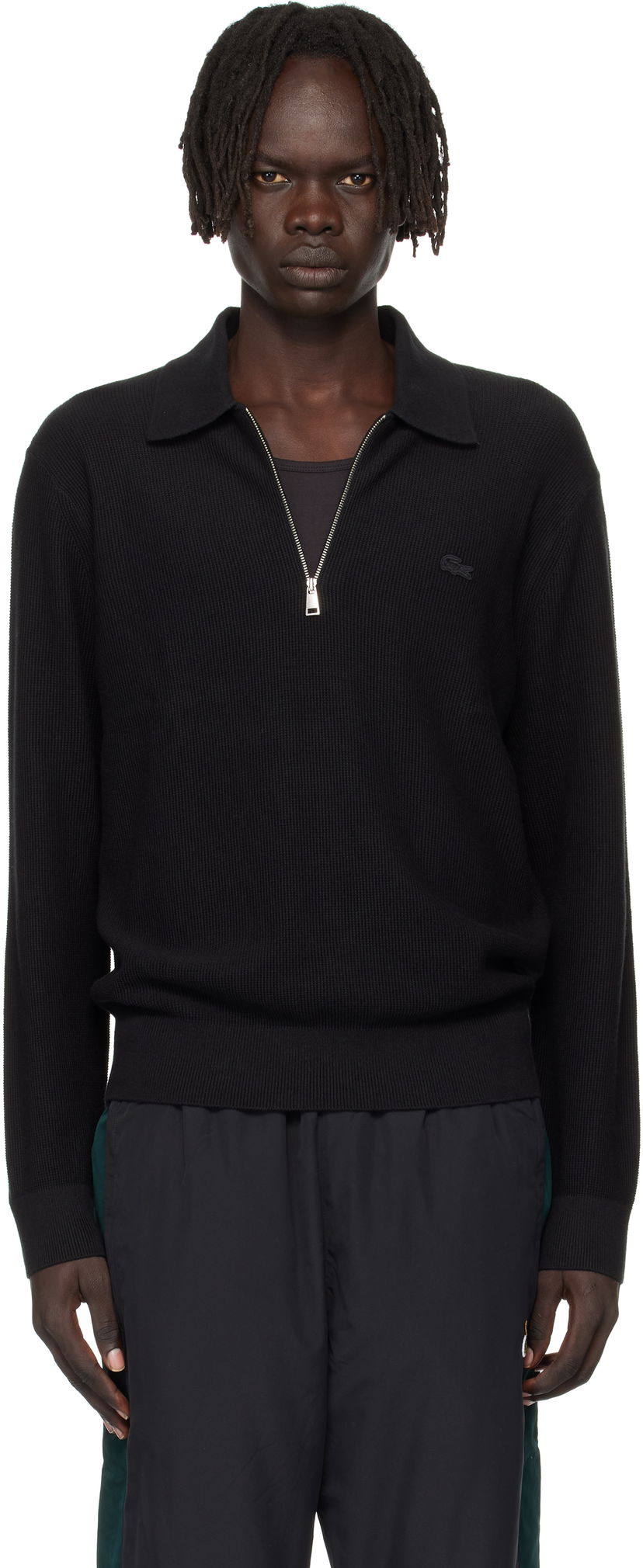 Polotröja Lacoste Lacoste Half-Zip Polo Svart | AH5187_031