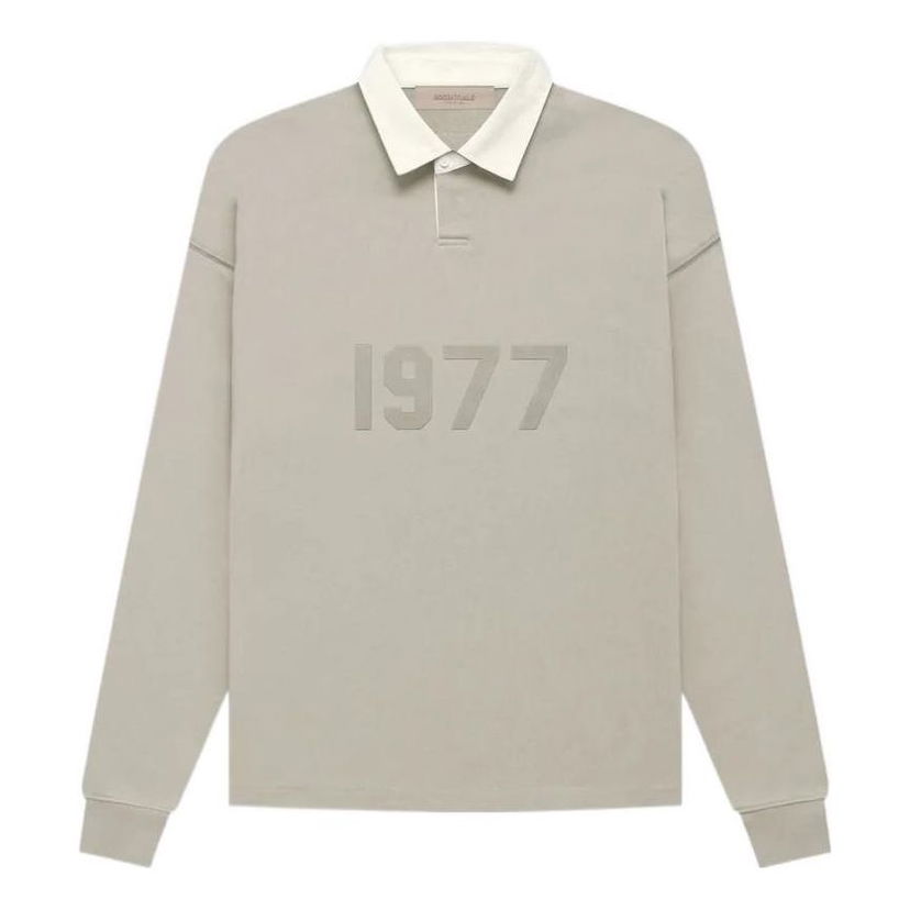 Polotröja Fear of God Fear of God Essentials 1977 Henley Rugby Polo Beige | FOG-FW22-097