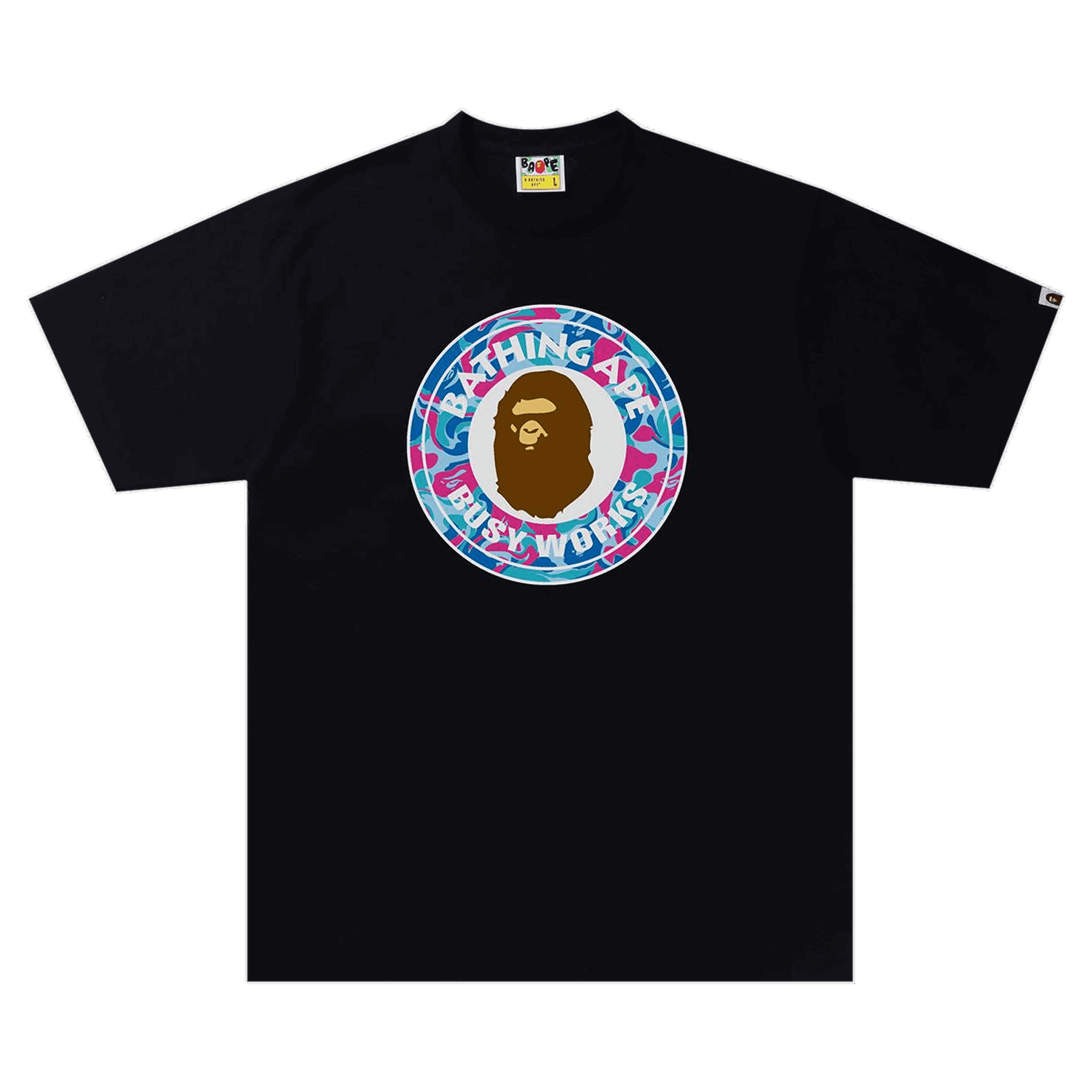 T-shirt BAPE Marble Camo Busy Works Tee Svart | 1I30 110 045 BLACK, 0