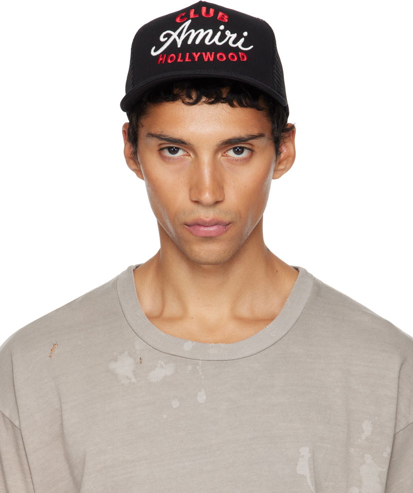 Keps AMIRI AMIRI 'Club' Trucker Cap Svart | AMHATR1036