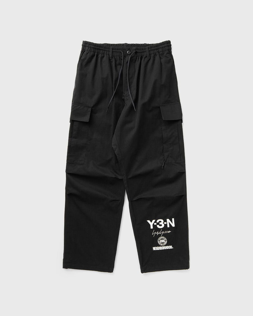 Cargo byxor Y-3 Y-3-N Yohji Yamamoto NEIGHBORHOOD Relaxed Fit Drawstring Multi-Pocket Cargo Pants Svart | JW7003