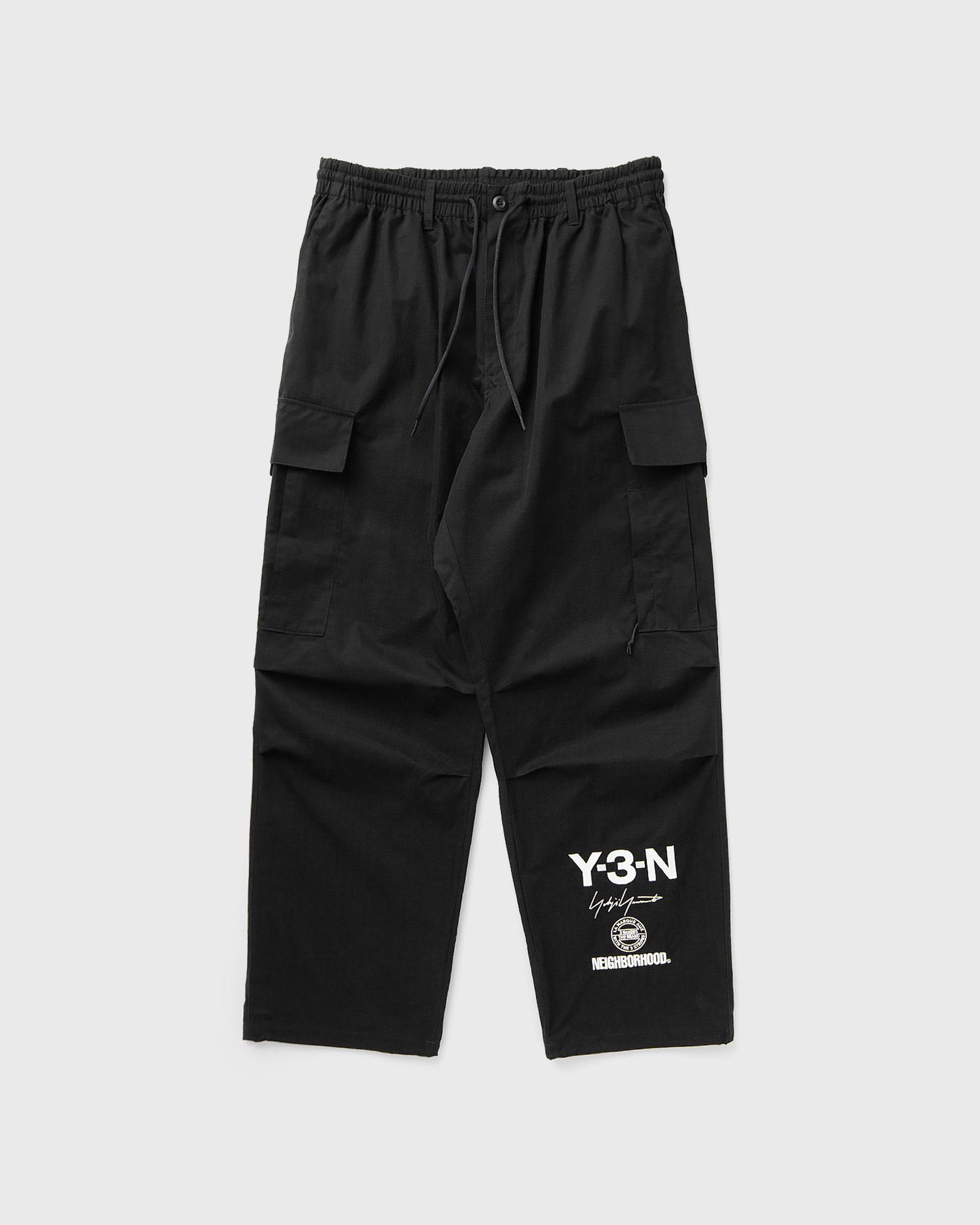 Cargo byxor Y-3 Y-3-N Yohji Yamamoto NEIGHBORHOOD Relaxed Fit Drawstring Multi-Pocket Cargo Pants Svart | JW7003, 0