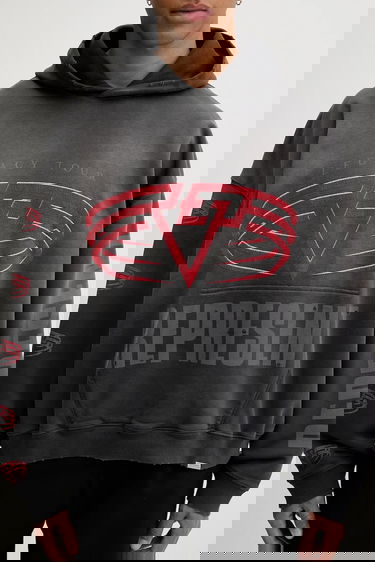 Sweatshirt Represent Clo Reversible Living Legacy Falcon Hoodie Grå | MLM100681, 4