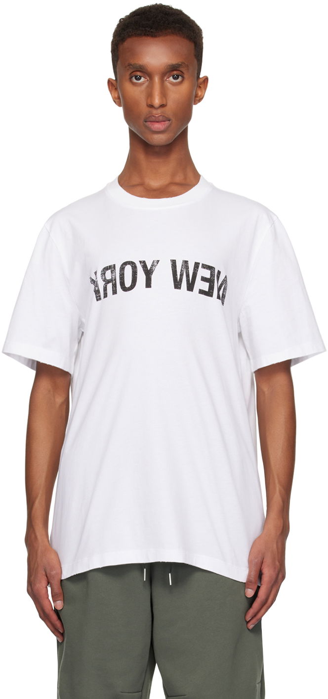 T-shirt Helmut Lang 'New York' Graphic T-Shirt Vit | O06HM512