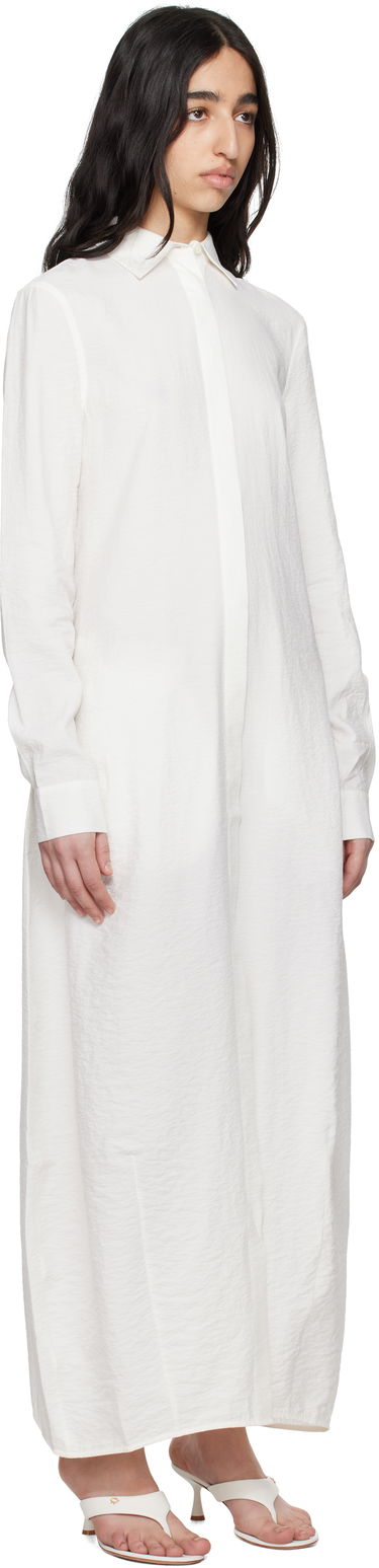 Klä TOTEME TOTEME Parachute Shirt Maxi Dress Vit | 251-WRD4489-FB0368, 1