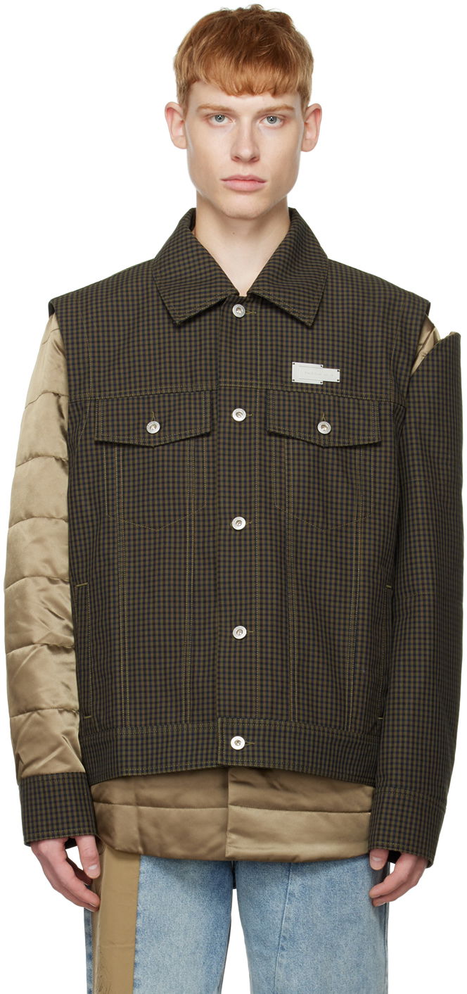Jacka Feng Chen Wang Feng Chen Wang Layered Jacket Brun | FMF14JK22