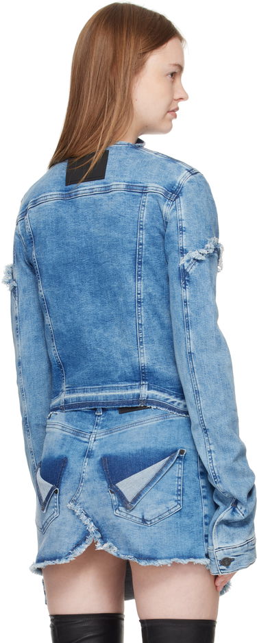 Jacka Ottolinger Ottolinger Drape Collar Denim Jacket Blå | 117-701017-01, 2
