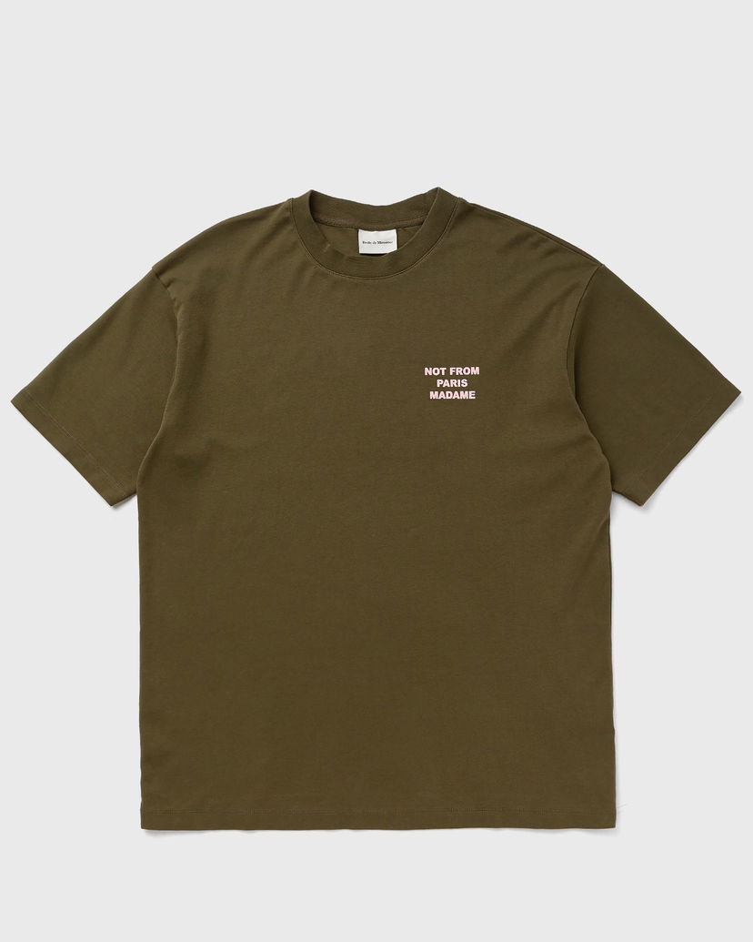 T-shirt Drôle de Monsieur Slogan T-Shirt Grön | I-TS203-CO002-KK