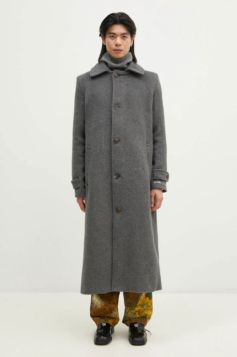 Rockar Fiorucci Fiorucci Wool Coat Grå | U01FMOCO244WO01GY01