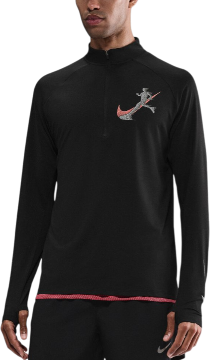 Sweatshirt Nike Nike Stride Long Sleeve Running Top Svart | ih2816-010