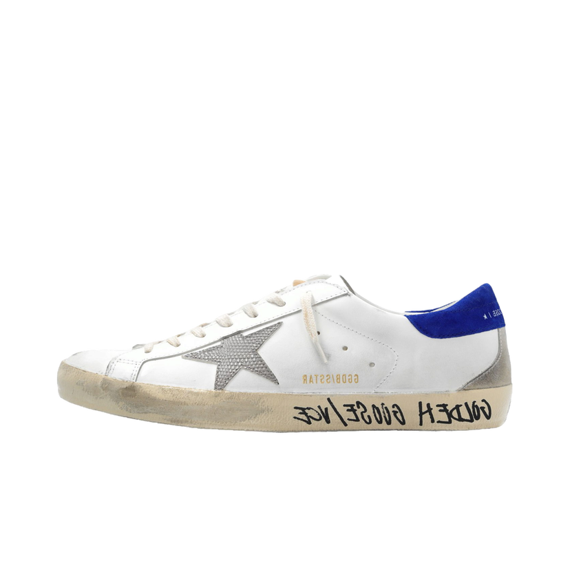 Sneakers och skor Golden Goose Super-Star White Snake Blue Vit | GMF00102.F004797.11554