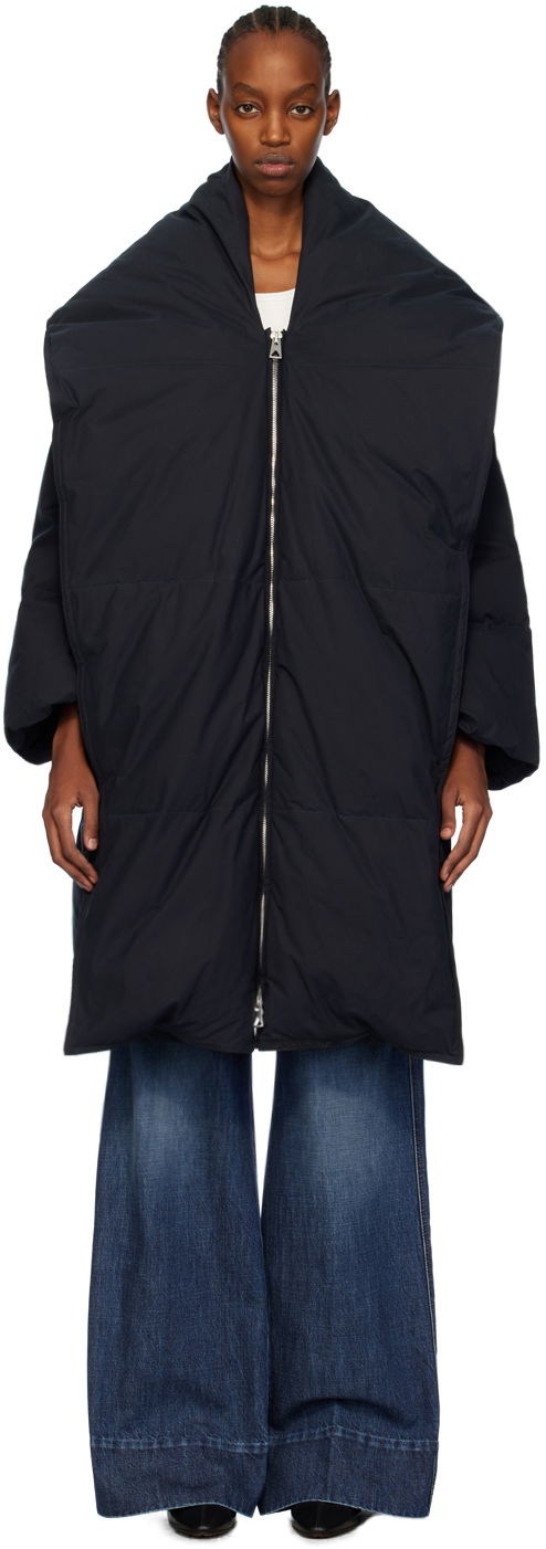 Parkas Bottega Veneta Frosted Down Jacket Mörkblå | 774210 V1LE0