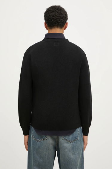 Sweater C.P. Company Re-Wool Knit Cardigan Svart | 17CMKN253A006595A, 2