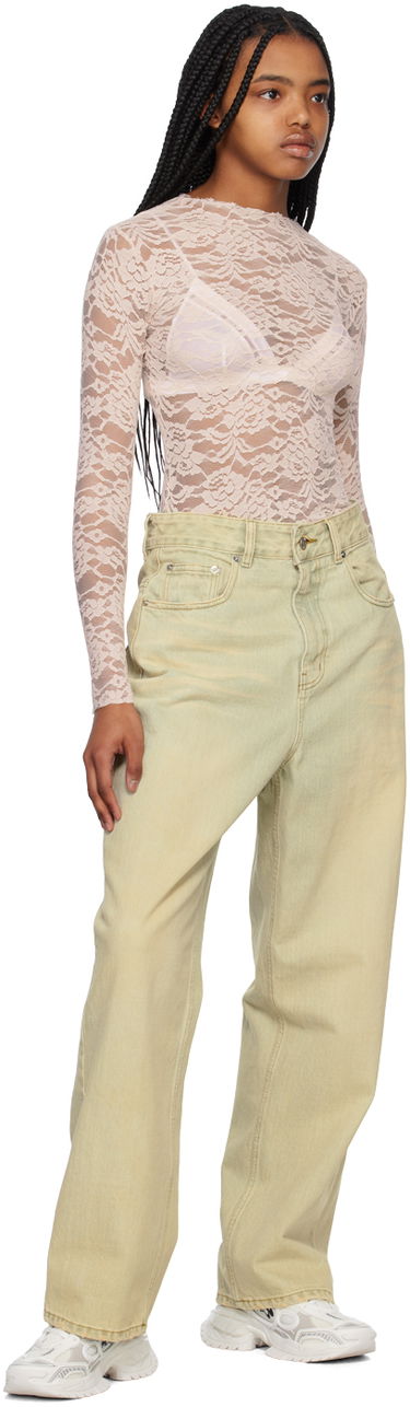 T-shirt We11done We11done Lace Long Sleeve Top Rosa | WD-BL1-23-129-W-BG, 4