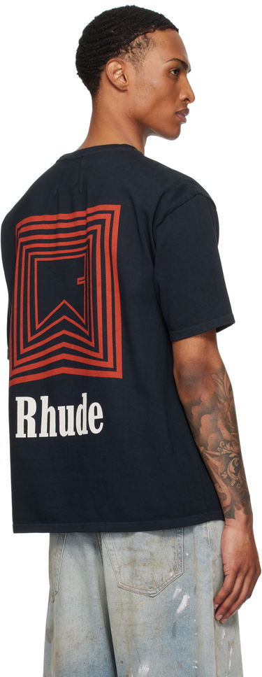 T-shirt Rhude Rhude Chevron Logo Graphic Tee Svart | RHPF25TT21012, 2