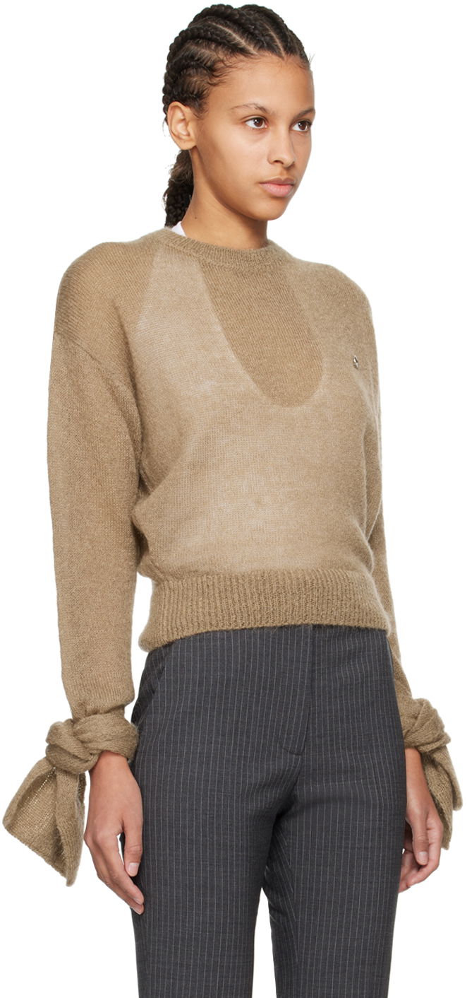 Sweater Coperni Knotted Sleeve Sweater Beige | COPML100648, 1