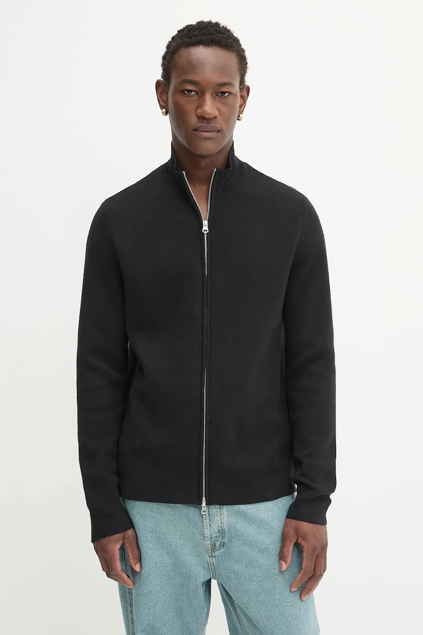 Sweater Samsoe Samsoe High-Neck Full-Zip Knit Cardigan SANIKLAS Svart | M24300028