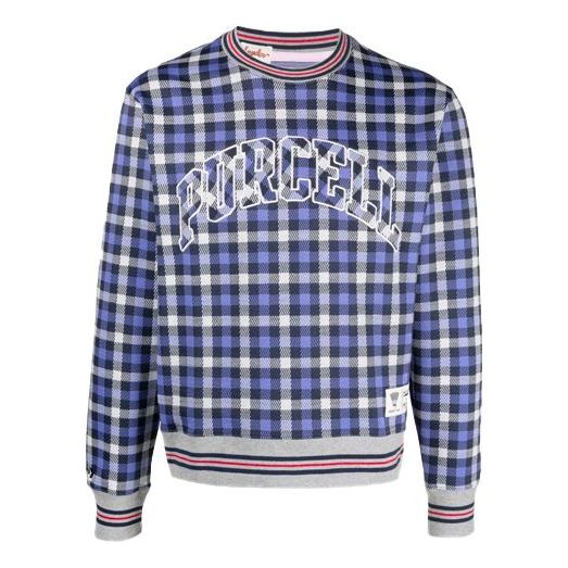 Sweater Converse Todd Snyder Crossover Series Plaid Sweatshirt Blå | 10022721-A01
