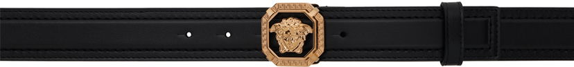 Bälten Versace Black 'La Medusa' Leather Belt Svart | 1016069_1A11250