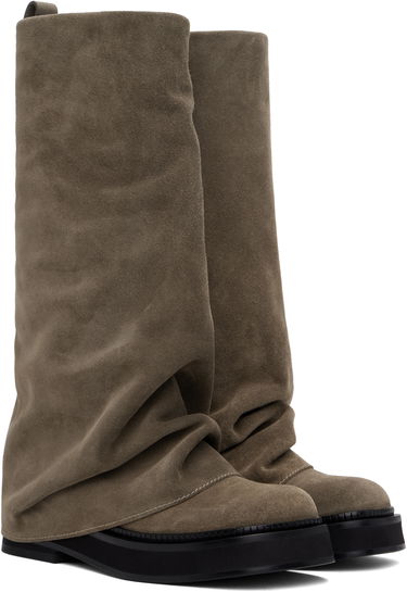Kläder The Attico Attico Robin Suede Combat Boots Grå | 250WSH00798 LBT040AA, 3