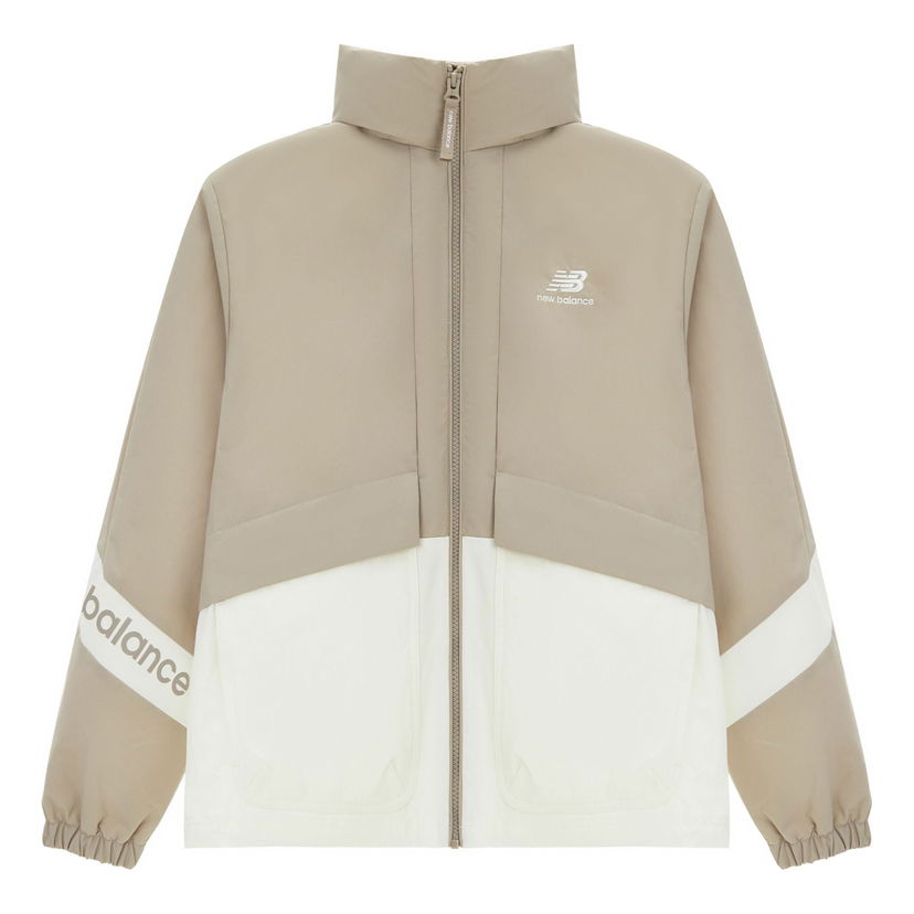 Vindjacka New Balance Lifestyle Colorblock Woven Jacket Beige | 5AD12103-LBE