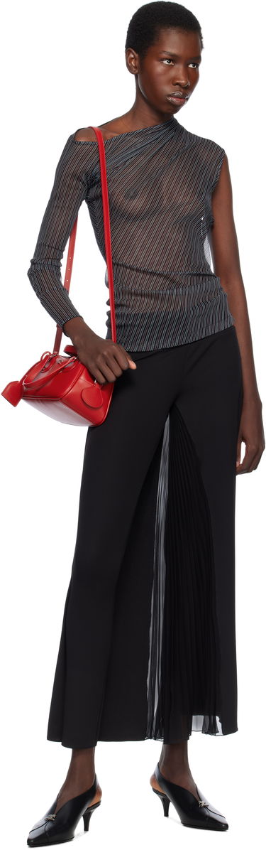 Byxor Courrèges Courrèges Infinity Pleats Jersey Trousers Svart | 225JPA325JS0220, 3