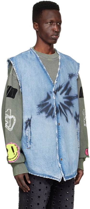 Väst We11done We11done Sleeveless Denim Vest Blå | WD-DV1-22-331-M-BL, 1