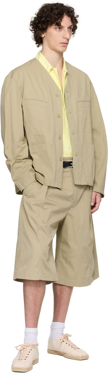 Skjorta LEMAIRE Lemaire Collarless Overshirt Beige | OV1011 LF1352, 3