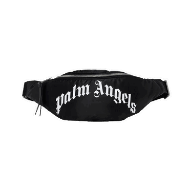 Midjeväska Palm Angels Curved Logo Waist Bag Svart | PMNO004C99FAB0011001, 0