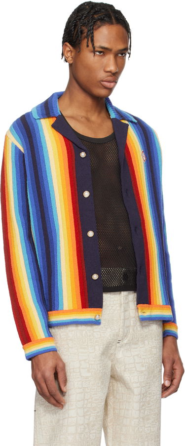 Sweater Casablanca Casablanca Gradient Stripe Towelling Cardigan Flerfärgad | MS25-KW-910-01, 1