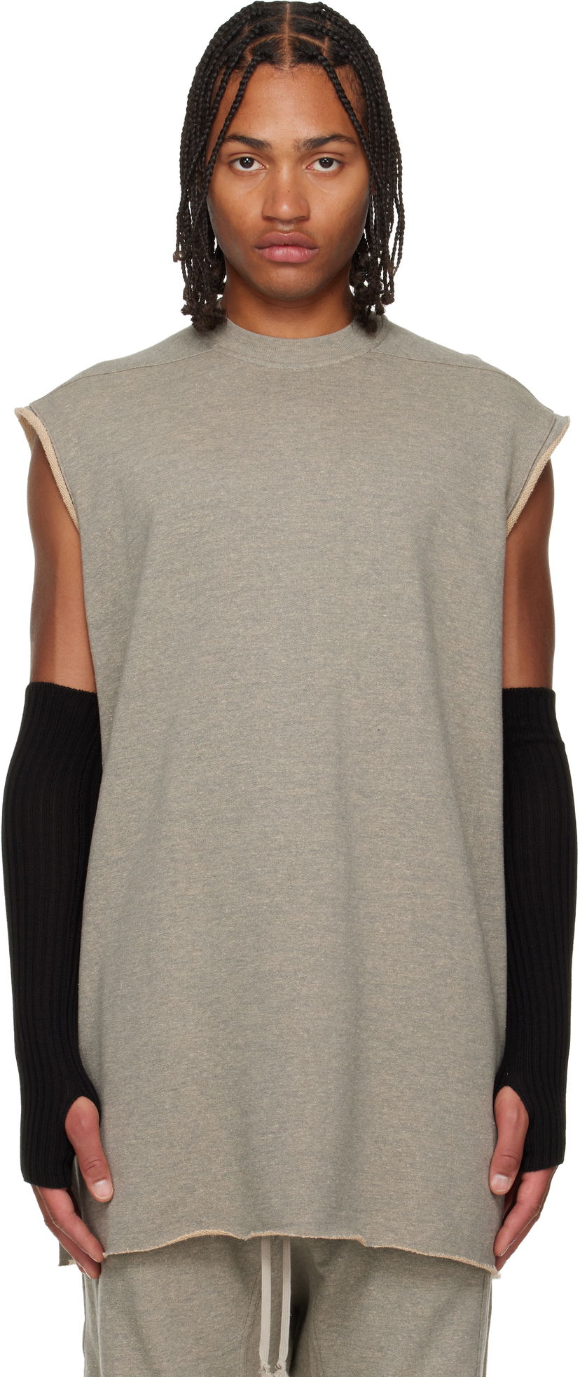T-shirt Rick Owens Rick Owens DRKSHDW Concordians Sleeveless Tarp T-shirt Grå | DU02E7158 FGM
