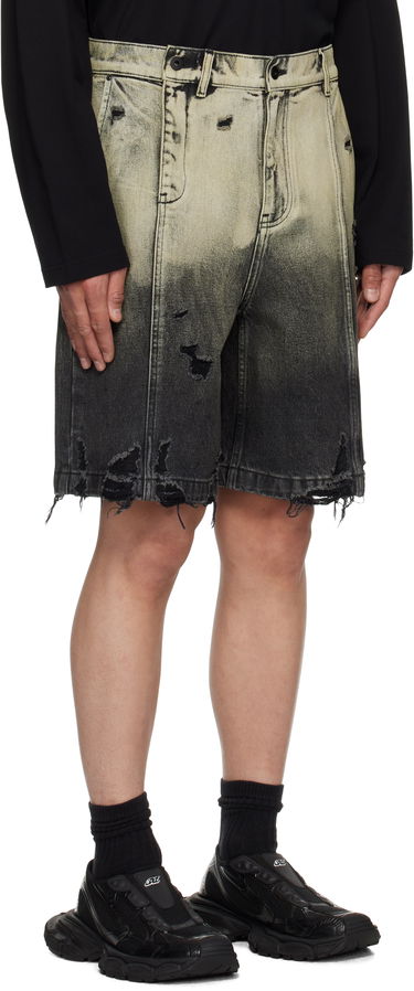 Shorts Feng Chen Wang Feng Chen Wang Gradient Denim Shorts Svart | FUS19ST05, 1