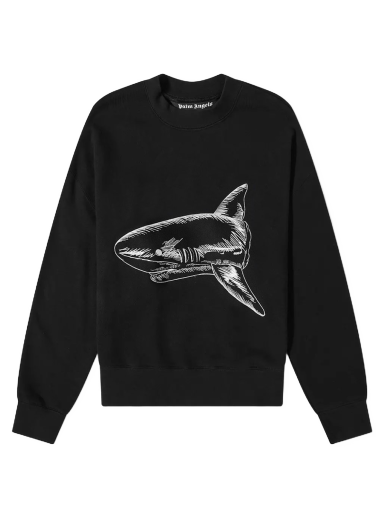 Sweatshirt Palm Angels Split Shark Crew Sweat Svart | PMBA026S23FLE0061003