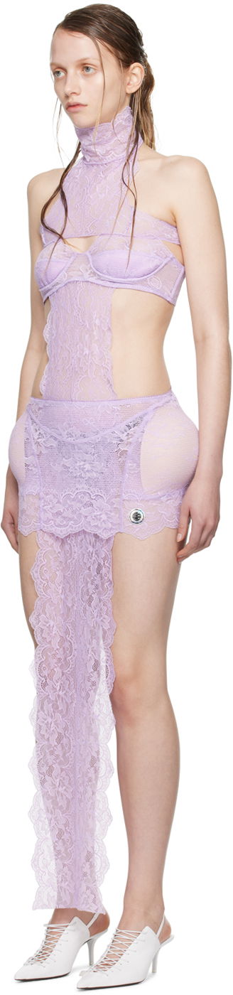 Klä Jean Paul Gaultier Jean Paul Gaultier Shayne Oliver Edition Lace Minidress Purpur | 24/27-F-RO167P-C047-29, 3