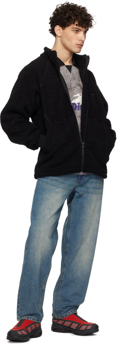 Sweatshirt Dime Sherpa Zip Fleece Jacket Svart | DIMEHO246BLK, 3